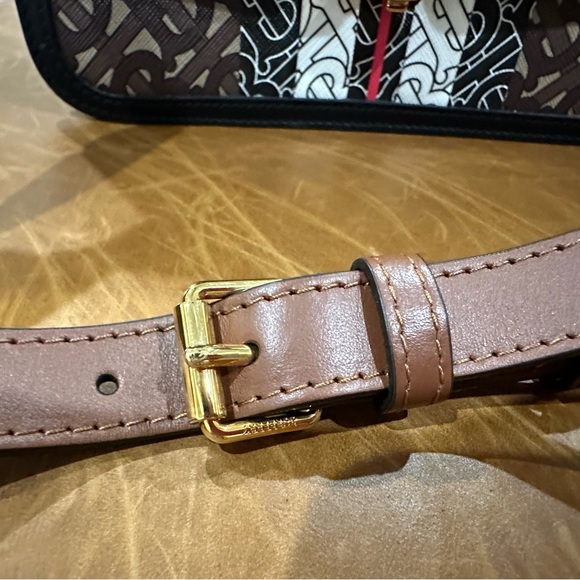 Burberry Bridle Brown Monogram Small E-Canvas TB Shoulder/Crossbody Bag - Picture 5 of 10